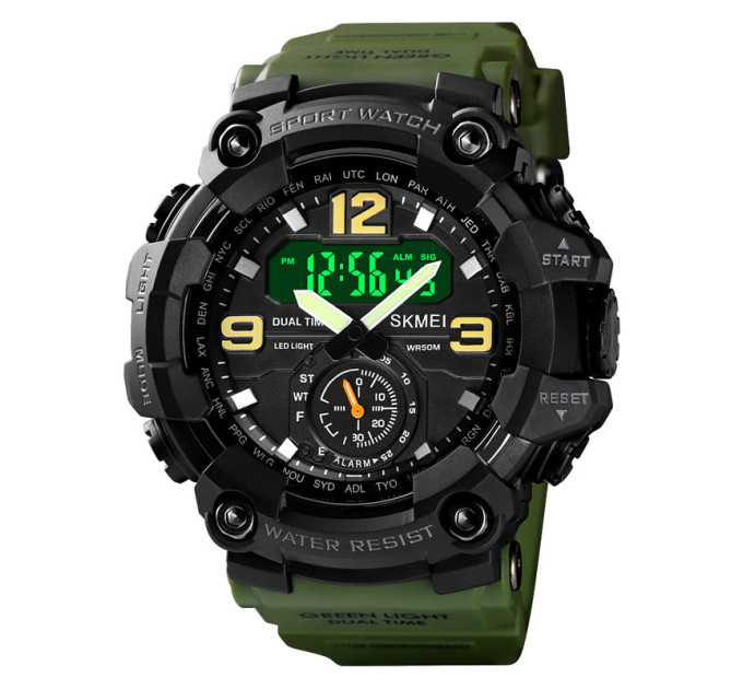 Часы наручные мужские Skmei 1637 (Army Green, 1637AG) (18439)