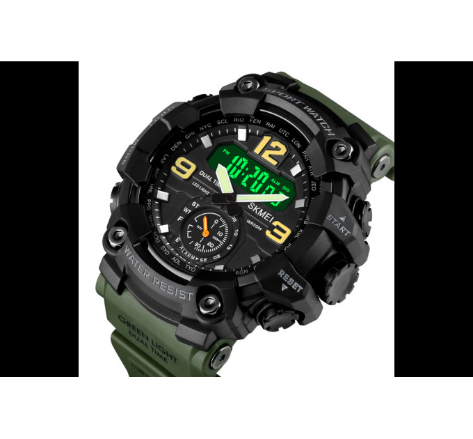 Часы наручные мужские Skmei 1637 (Army Green, 1637AG) (18439)