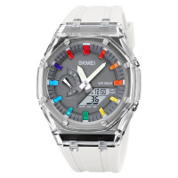 Часы наручные мужские Skmei 2100 (White Grey, 2100WTGY)