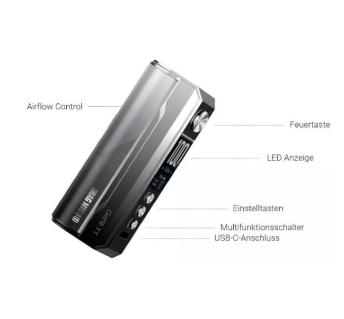 Электронная сигарета Voopoo Drag 5 177W with Uforce-X Tank 5.5ml Original Kit (Black) (17448)