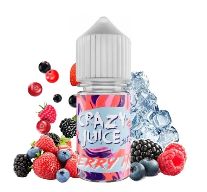 Жидкость для POD систем Crazy Juice Berry Mix 30 мл 30 мг (Лесные ягоды с прохладой)
