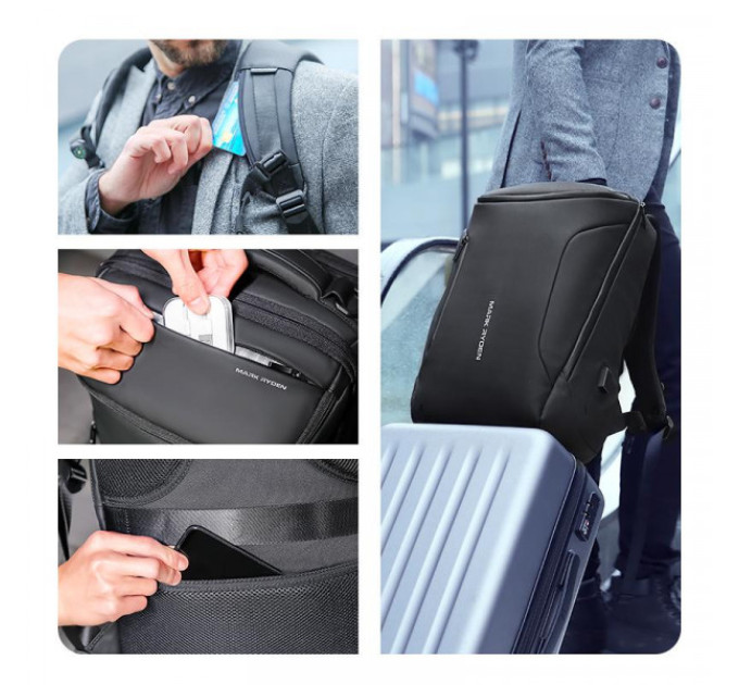 Городской рюкзак Mark Ryden 9031YSJ 28л для ноутбука до 17.3'' и USB-портом (Black) (17581)