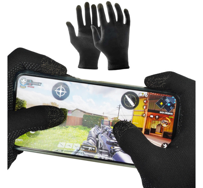 Игровые перчатки для игры на телефоне Memo GG01 Original (Black) (18547)