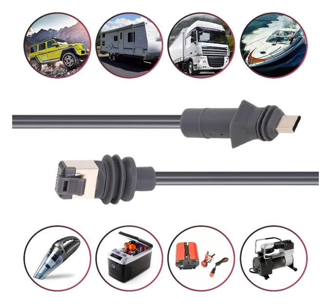 Кабель гигабитный Ethernet EP-SK0140 для Starlink GEN 3 c подключением к роутеру 2м (19916)