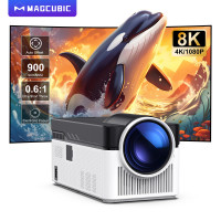 Мультимедийный смарт-проектор с автофокусом Magcubic HY450 Android 14, chip H726, 8K24fps, 2GB/16GB домашний кинотеатр (Black White)