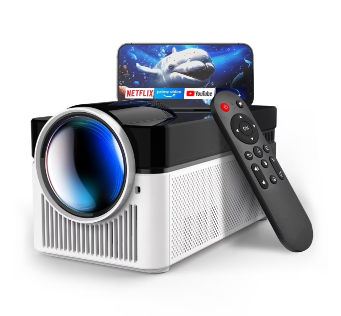 Мультимедийный смарт-проектор с автофокусом Magcubic HY450 Android 14, chip H726, 8K24fps, 2GB/16GB домашний кинотеатр (Black White) (19397)