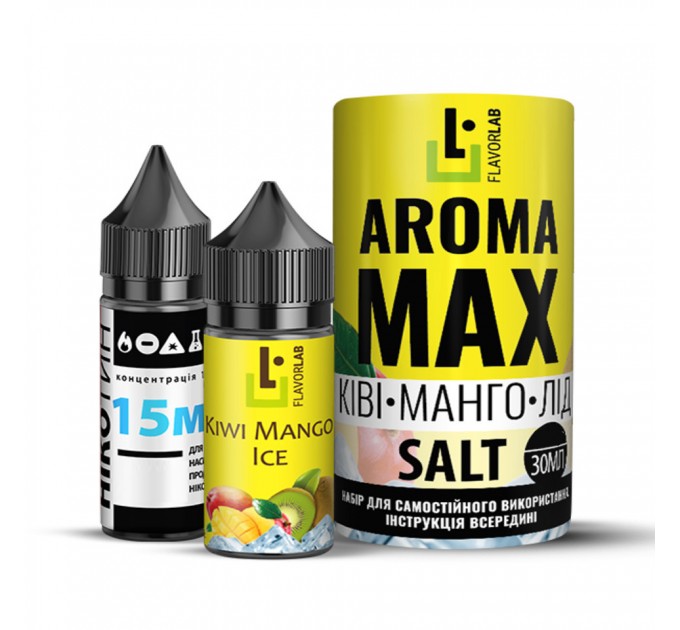 Набор для самозамеса на солевом никотине Flavorlab Aroma MAX 30 мл (Киви-Манго-Лед, 0-50 мг) (15361)