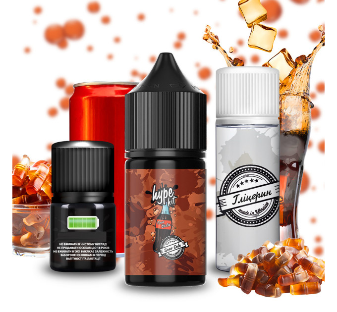 Набір для самозамісу сольовий Hype New 30 мл, 0-50 мг Sour Cola (Кисла кола) (16880)