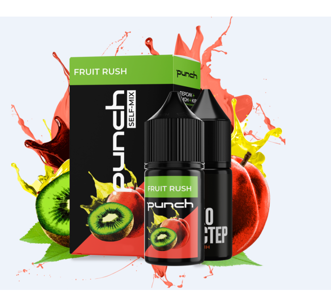 Набор для самозамеса солевой Punch 30 мл (Fruit Rush Персик лимон киви, 0-65 мг) (17380)