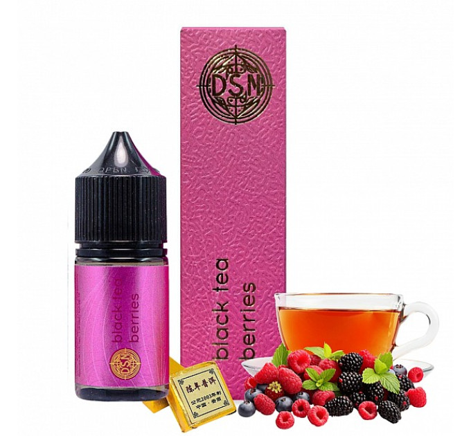 Набор компонентов для самозамеса солевой DSM TEA 30 мл (Black Tea Berries, чай с ягодами 0-50 мг) (19101)