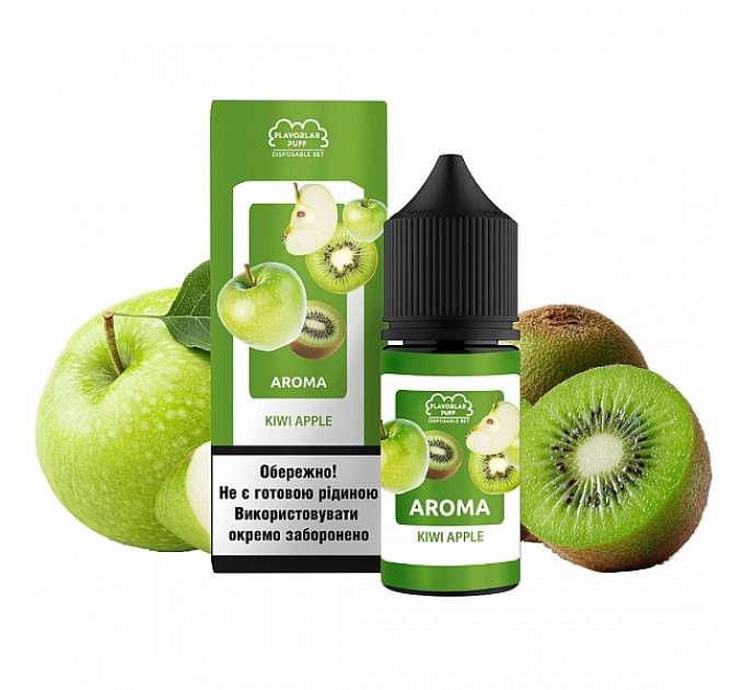 Набор компонентов для самозамеса солевой Flavorlab Disposable Puff 30 мл (Kiwi Apple, Киви-яблоко 0-65 мг) (19750)