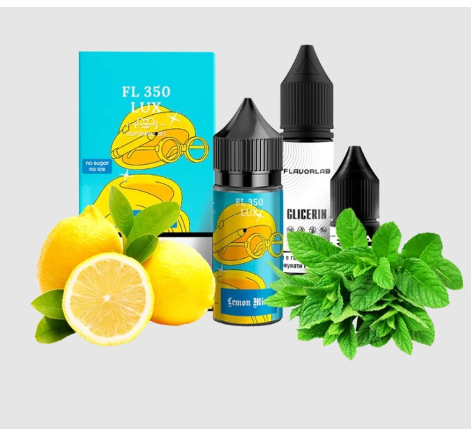 Набор компонентов для самозамеса солевой Flavorlab FL350 LUX 30 мл (Lemon Mint, Лимон Мята 0-65 мг) (19768)