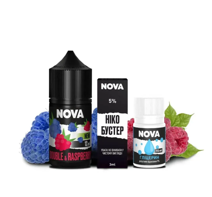 Набор компонентов для самозамеса солевой Nova 30 мл (DOUBLE RASPBERRY Малина, 0-50 мг) (18079)
