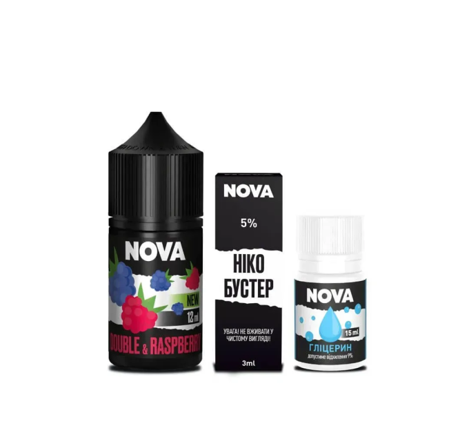 Набор компонентов для самозамеса солевой Nova 30 мл (DOUBLE RASPBERRY Малина, 0-50 мг) (18079)