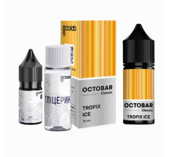 Набор компонентов для самозамеса солевой Octobar Classic 30мл (Tropix Ice Манго Ананас Айс, 0-65 мг) (18307)