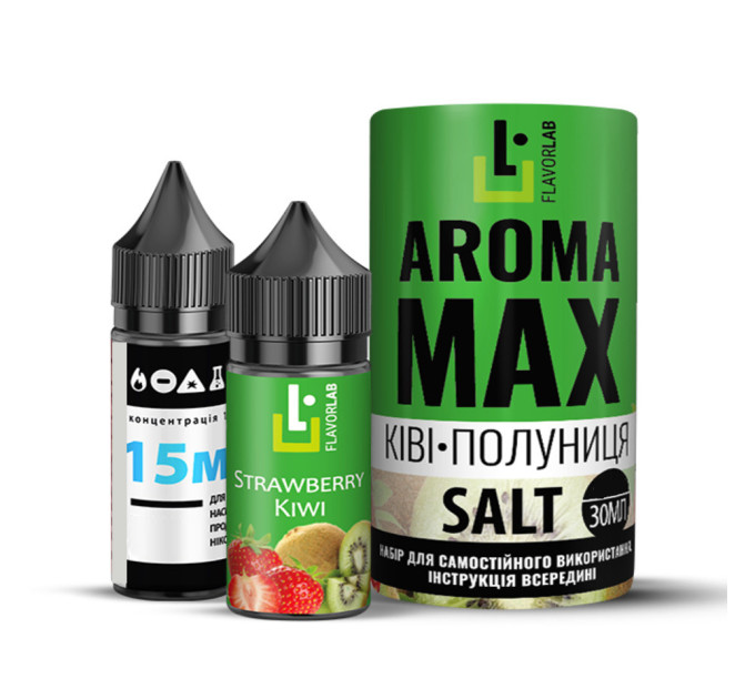 Набор компонентов для самозамеса солевой жидкости Flavorlab Aroma MAX 30 мл (Киви-Клубника, 0-65 мг) (17934)