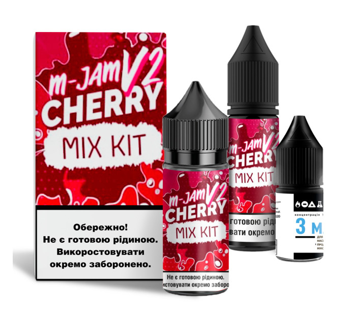 Набор компонентов для самозамеса солевой жидкости Flavorlab M-Jam V2 30 мл (Cherry Вишня, 0-65 мг) (17944)