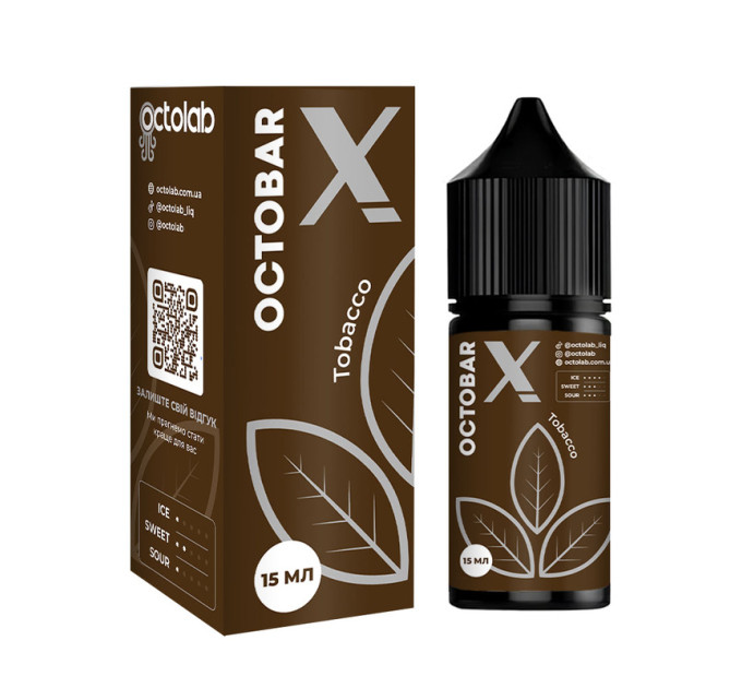 Набор компонентов для самозамеса солевой жидкости Octobar X 30 мл (Tobacco Табак, 0-65 мг) (17899)