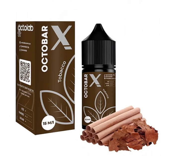 Набор компонентов для самозамеса солевой жидкости Octobar X 30 мл (Tobacco Табак, 0-65 мг) (17899)