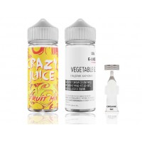 Набір заправки для самозамішування на органічному нікотині Crazy Juice Fruit Mix 120 мл 0-3 мг (Апельсин, полуниця з прохолодою)