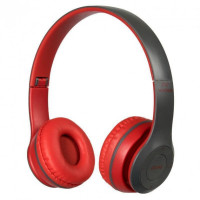 Наушники беспроводные P47 споддержкой карты памяти + встроенным FM-радио (Red Gray)