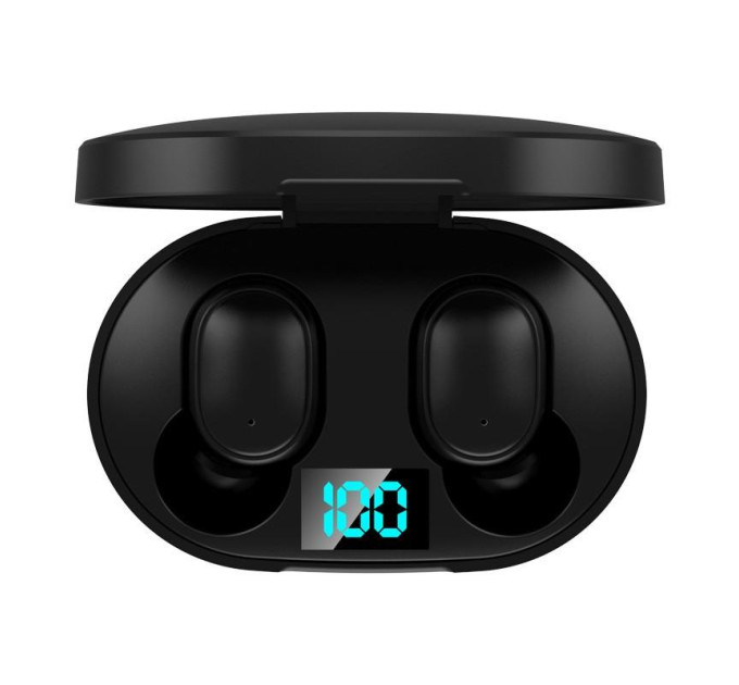 Наушники беспроводные TWS E6S с LED дисплеем (Black) (17632)