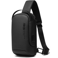 Однолямочный рюкзак через плечо Bange  BG-7221 7л Сумка-слинг с USB-разъемом (Black)