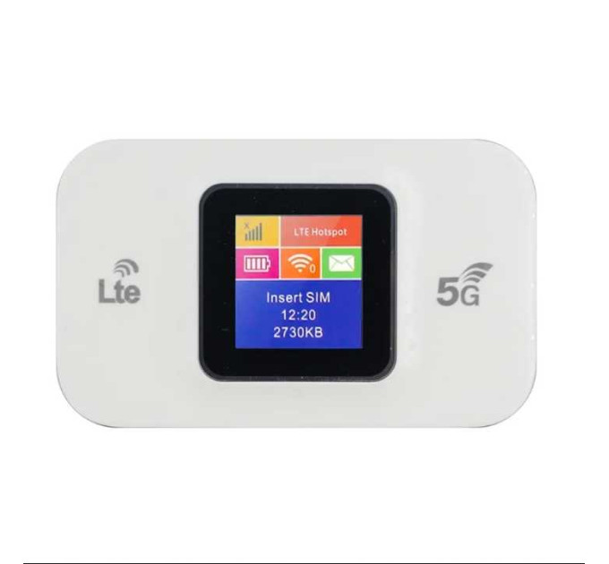 Портативный Wi-Fi модем Mobile Router PH314-E LCD 2.4G , 4G и 5G LTE роутер (White) (17962)
