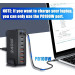 Сетевая зарядная станция ILEPO 240W на 4 USB+4 Type-C мультизарядное устройство мощный блок питания (Black) (19338)