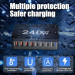 Сетевая зарядная станция ILEPO 240W на 4 USB+4 Type-C мультизарядное устройство мощный блок питания (Black) (19338)