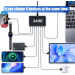 Сетевая зарядная станция ILEPO 240W на 4 USB+4 Type-C мультизарядное устройство мощный блок питания (Black) (19338)