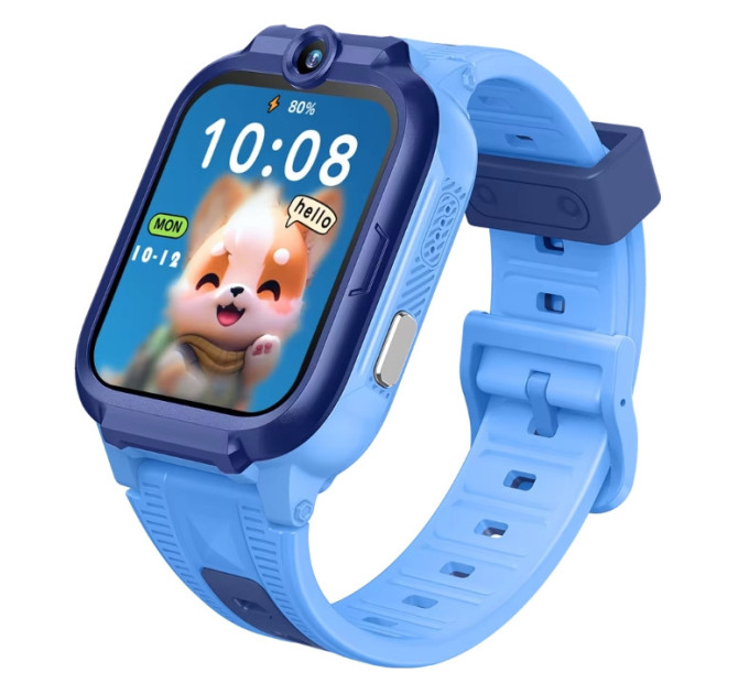 Смарт-часы детские Wonlex CT28 часы-телефон с видеозвонком GPS WI-FI и SIM-картой Original (Blue) (19897)