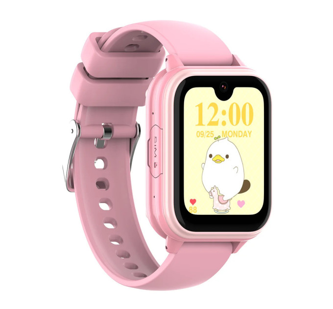 Смарт-часы детские Wonlex KT33 с камерой WI-FI GPS SIM-карта Original силиконовый ремешок (Pink) (17775)