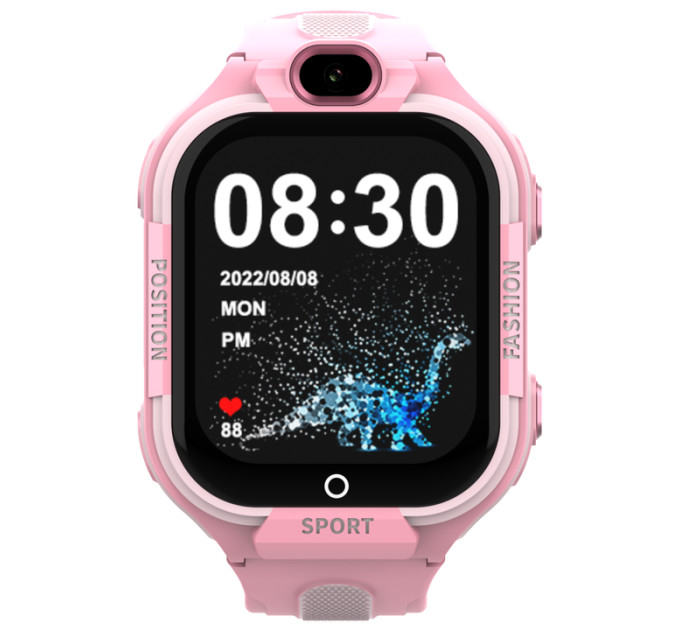 Смарт-часы детские Wonlex KT35 с камерой WI-FI GPS SIM-карта Original силиконовый ремешок (Pink) (17978)