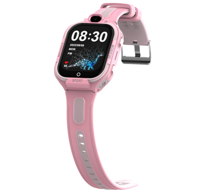 Смарт-часы детские Wonlex KT35 с камерой WI-FI GPS SIM-карта Original силиконовый ремешок (Pink) (17978)
