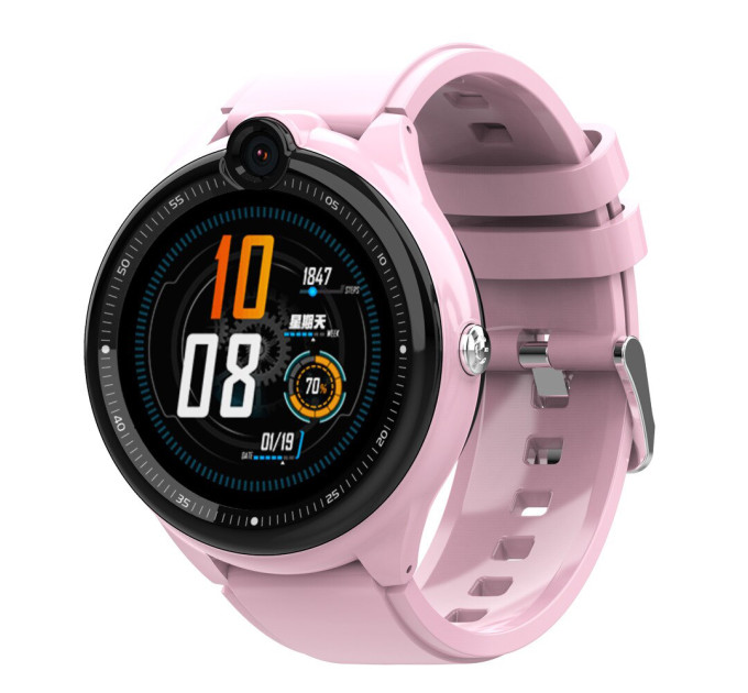 Смарт-часы детские с видеозвонком Wonlex KT26 Original WI-FI GPS SIM-карта (Pink) (18342)