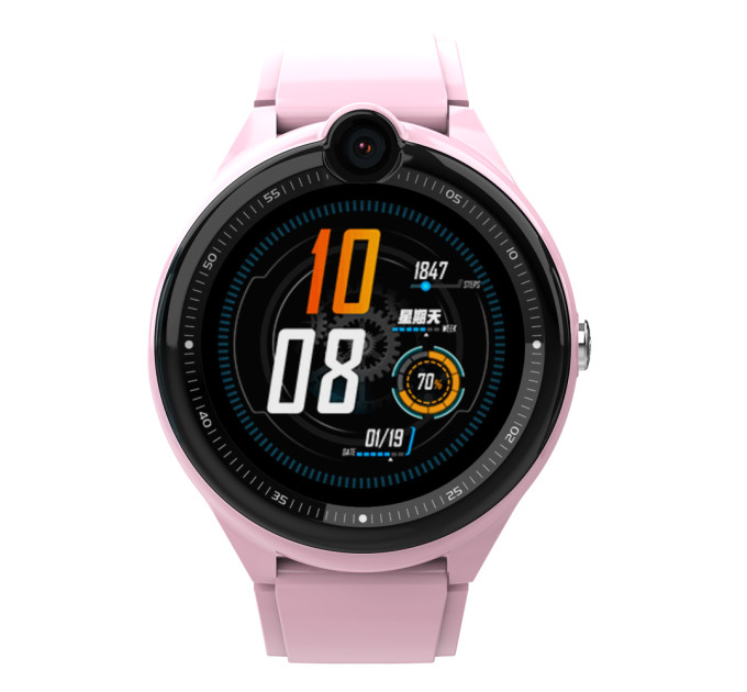 Смарт-часы детские с видеозвонком Wonlex KT26 Original WI-FI GPS SIM-карта (Pink) (18342)