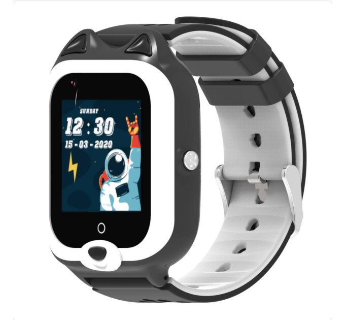 Смарт часы-телефон детские Wonlex KT22 4G камера прослушка геозона WI-FI GPS SIM Original (Black) (17004)