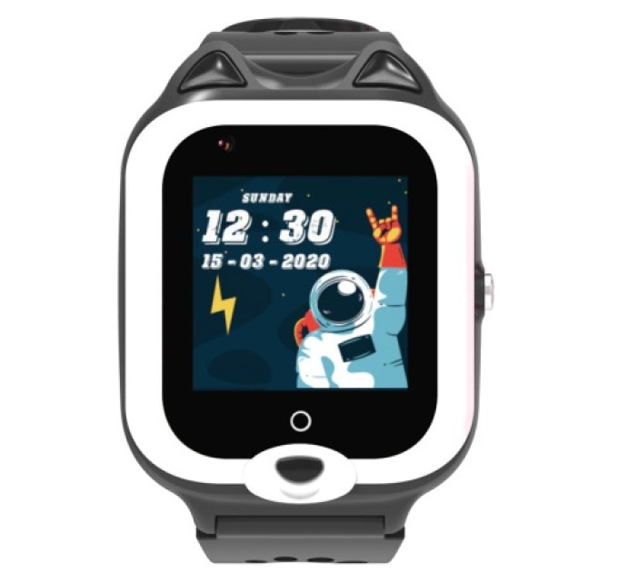 Смарт часы-телефон детские Wonlex KT22 4G камера прослушка геозона WI-FI GPS SIM Original (Black) (17004)