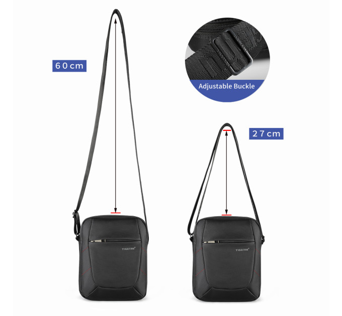 Сумка через плечо Tigernu T-L5108 5л с отсеком для планшета 9.6'' (Black) (17067)