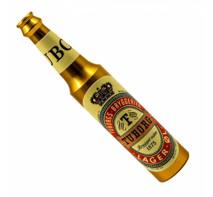 Трубка курительная алюминиевая HL-241 (Бутылка пива, Gold) (15650)