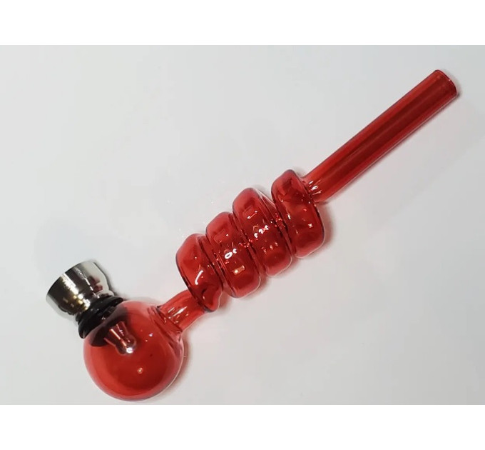 Трубка курительная стеклянная D&K Спираль DK-8569A (Red) (16512)