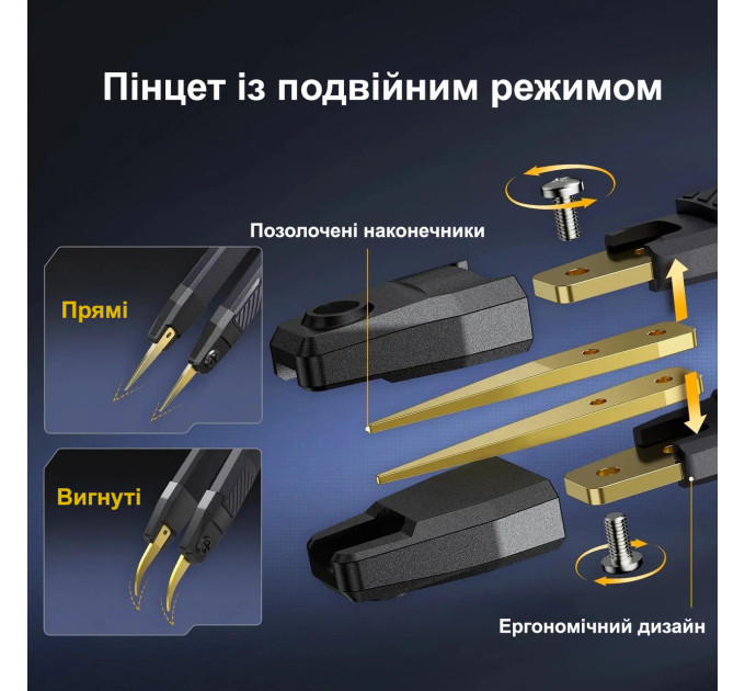 Цифровой смарт пинцет LCR тестер Fnirsi LCR-ST2 Тестер пинцетного типа (19665)