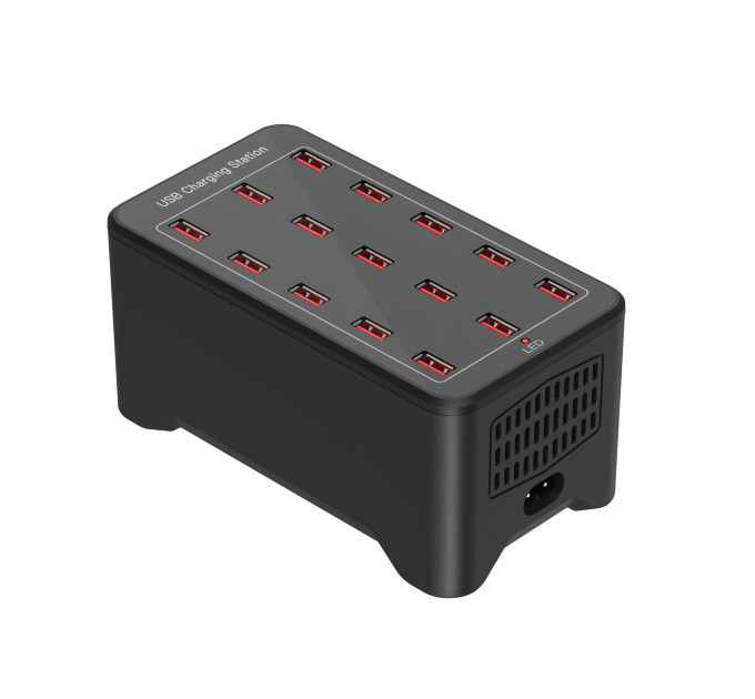 Зарядная станция многопортовая ILEPO на 15 USB портов 100 Вт / сетевое мультизарядное устройство (19012)