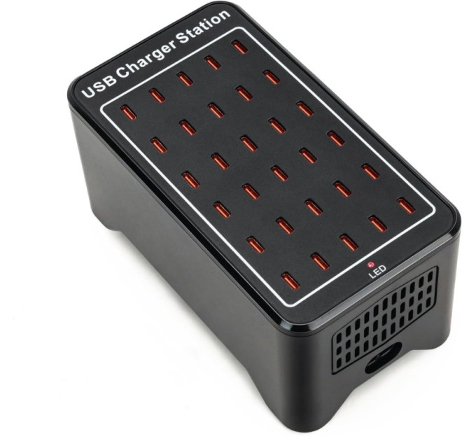 Зарядная станция многопортовая ILEPO на 30 Type-C портов 150 Вт / сетевое мультизарядное устройство (19019)