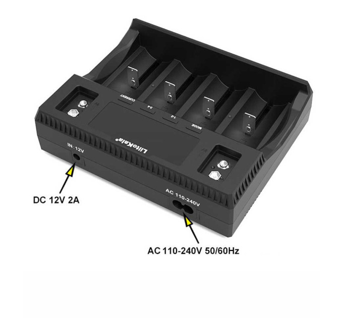 Зарядное устройство LiitoKala Lii-D4XL для аккумуляторов АА, ААА, 18650, 21700, 26650, 32700  Li-ion, Ni-MH, Ni-Cd, LiFePO4, Крона 9В (19420)
