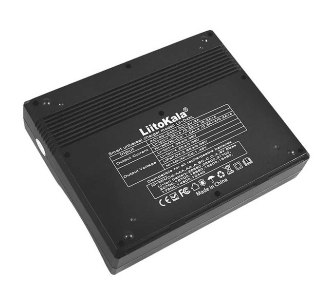 Зарядное устройство LiitoKala Lii-D4XL для аккумуляторов АА, ААА, 18650, 21700, 26650, 32700  Li-ion, Ni-MH, Ni-Cd, LiFePO4, Крона 9В (19420)