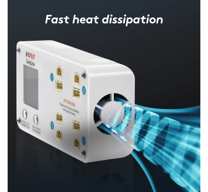 Зарядное устройство VIFLY TооthStоr 65W 4 Роrt 2s FPV BT3.0 & JST-XH с функцией балансировки (White) (18773)