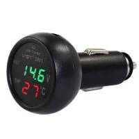 Автомобильные часы VST 706 от прикуривателя (Black/Green)