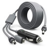 Автомобильный кабель питания для Starlink Mini комплект 3в1 DC Type-C и прикуриватель 3м (19227)